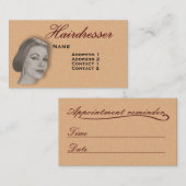 ヴィンテージの美容院のプロフィールの名刺#22 2 名刺 (正面/裏面)