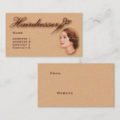 ヴィンテージの美容院のプロフィールの名刺#24 X 名刺 (正面/裏面)