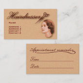 ヴィンテージの美容院のプロフィールの名刺#29 名刺 (正面/裏面)