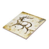 ヴィンテージの美術F076のシカ タイル (側面)