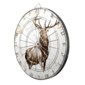 ヴィンテージの美術F079のシカ ダーツボード (正面右)