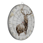 ヴィンテージの美術F079のシカ ダーツボード (正面左)
