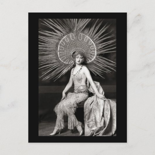 ヴィンテージの美飾しいダンサー ポストカード (正面)