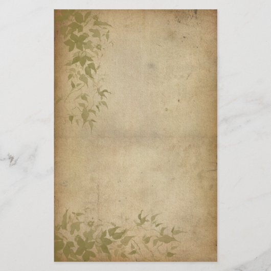 ヴィンテージの群葉-キヅタ 便箋 (正面)