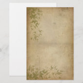 ヴィンテージの群葉-キヅタ 便箋 (正面/裏面)