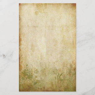 ヴィンテージの群葉-緑 便箋