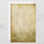 ヴィンテージの群葉-緑 便箋 (正面/裏面)