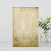 ヴィンテージの群葉-緑 便箋 (スタンド正面)