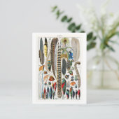 ヴィンテージの羽毛 ポストカード (スタンド正面)