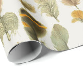 ヴィンテージの羽 ラッピングペーパー (ロールコーナー)