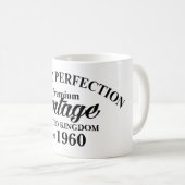 ヴィンテージの老齢化が進むおもしろい コーヒーマグカップ (正面右)