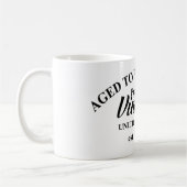 ヴィンテージの老齢化が進むおもしろい コーヒーマグカップ (左)