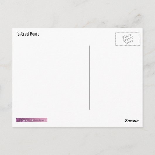 ヴィンテージの聖ハートはがき ポストカード (裏面)