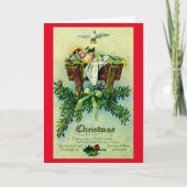 ヴィンテージの聖子イエス・クリスマス シーズンカード (正面)