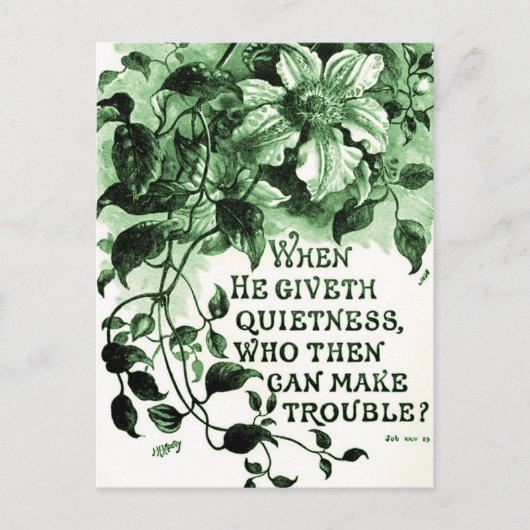 ヴィンテージの聖書聖句 ポストカード (正面)