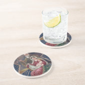 ヴィンテージの聖母マリアとベビーイエス・クリスマス コースター (側面)