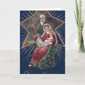 ヴィンテージの聖母マリアとベビーイエス・クリスマス シーズンカード (正面)