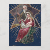 ヴィンテージの聖母マリアとベビーイエス・クリスマス シーズンポストカード (正面)