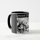 ヴィンテージの聖燭節の白黒のイラストレーション マグカップ (正面左)