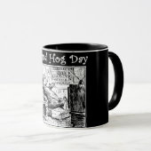 ヴィンテージの聖燭節の白黒のイラストレーション マグカップ (正面右)