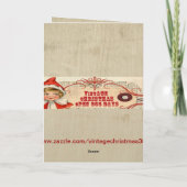 ヴィンテージの聖者のニコラスのクリスマスの挨拶状 シーズンカード (裏面)