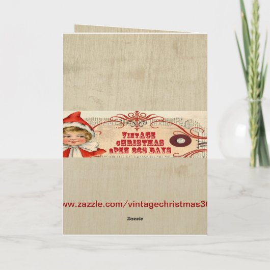 ヴィンテージの聖者のニコラスのクリスマスの挨拶状 シーズンカード (裏面)