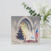 ヴィンテージの聖降誕祭シーン シーズンカード (スタンド正面)