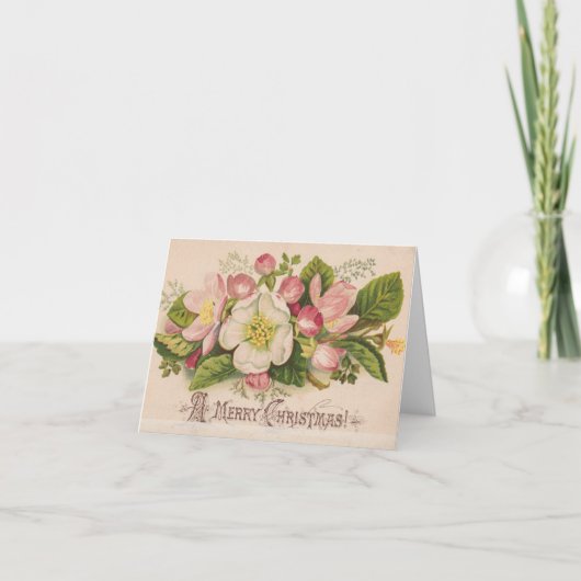 ヴィンテージの聖降誕祭パーソナライズされた カード (正面)