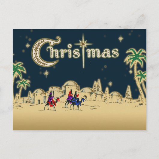 ヴィンテージの聖降誕祭 シーズンポストカード (正面)