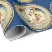 ヴィンテージの聖降誕祭、マドンナと子供 ラッピングペーパー (ロールコーナー)