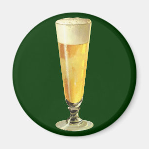 ヴィンテージの背の高いフロスティードラフトビール、アルコール飲料 マグネット