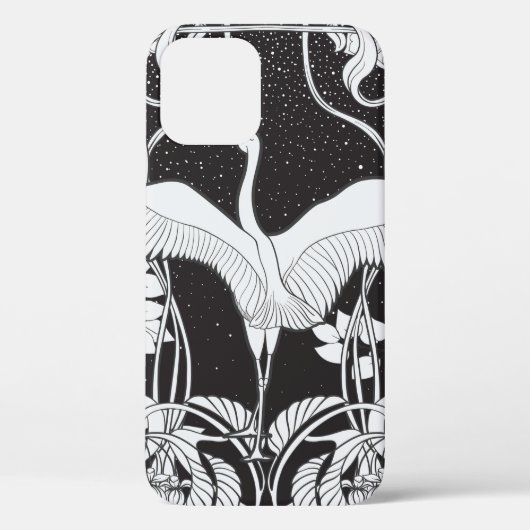 ヴィンテージの背景に装飾的な花とくちばしを付ける Case-Mate iPhoneケース (裏面)
