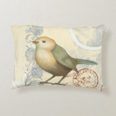 ヴィンテージの背景に黄色と緑の矢印 アクセントクッション (裏面)