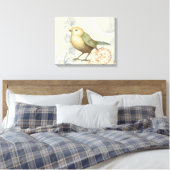 ヴィンテージの背景に黄色と緑の矢印 キャンバスプリント (インサイチュ (寝室))