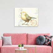 ヴィンテージの背景に黄色と緑の矢印 キャンバスプリント (インサイチュ (リビング))