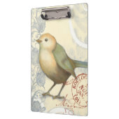 ヴィンテージの背景に黄色と緑の矢印 クリップボード (左)