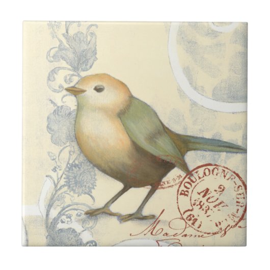 ヴィンテージの背景に黄色と緑の矢印 タイル (正面)