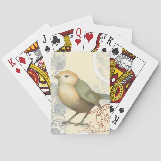 ヴィンテージの背景に黄色と緑の矢印 トランプ (裏面)