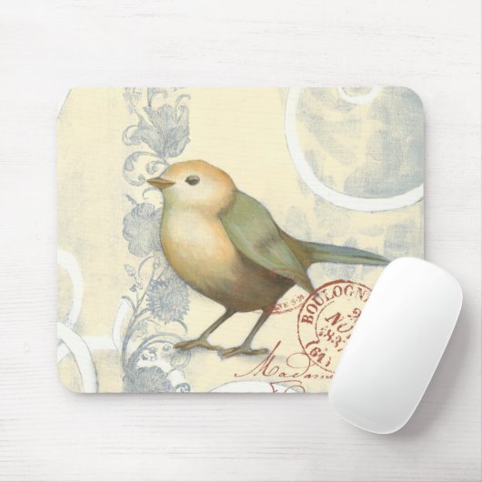 ヴィンテージの背景に黄色と緑の矢印 マウスパッド (マウス)