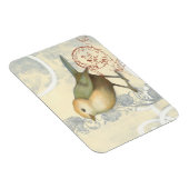 ヴィンテージの背景に黄色と緑の矢印 マグネット (右側)