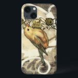 ヴィンテージの背景の黄色および緑の鳥 iPhone 13ケース<br><div class="desc">絵画およびスケッチのこの組合せはシンプルで黒いおよびベージュ背景の黄色および緑の鳥のクローズアップを描写します。 背景の陰刻はヴィンテージの調子を加えます。 このイメージはZazzleあらゆるカスタマイズ可能なプロダクトの完全に合います。</div>