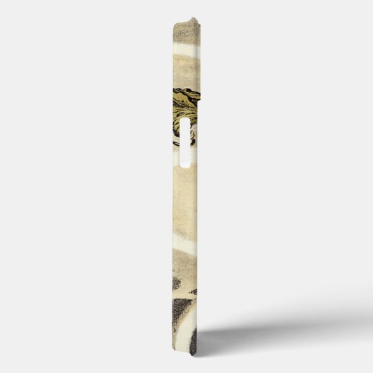 ヴィンテージの背景の黄色および緑の鳥 Case-Mate iPhoneケース (裏面 / 右)