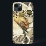 ヴィンテージの背景の黄色および緑の鳥 iPhone 13ケース<br><div class="desc">絵画およびスケッチのこの組合せはシンプルで黒いおよびベージュ背景の黄色および緑の鳥のクローズアップを描写します。 背景の陰刻はヴィンテージの調子を加えます。 このイメージはZazzleあらゆるカスタマイズ可能なプロダクトの完全に合います。</div>