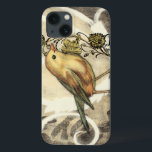 ヴィンテージの背景の黄色および緑の鳥 iPhone 13ケース<br><div class="desc">絵画およびスケッチのこの組合せはシンプルで黒いおよびベージュ背景の黄色および緑の鳥のクローズアップを描写します。 背景の陰刻はヴィンテージの調子を加えます。 このイメージはZazzleあらゆるカスタマイズ可能なプロダクトの完全に合います。</div>