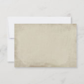 ヴィンテージの背部が付いている常緑の結婚式の応答カード 出欠カード (裏面)