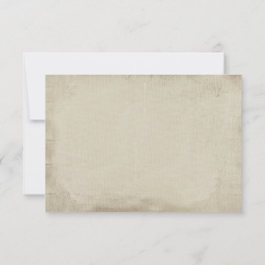 ヴィンテージの背部が付いている常緑の結婚式の応答カード 出欠カード (裏面)