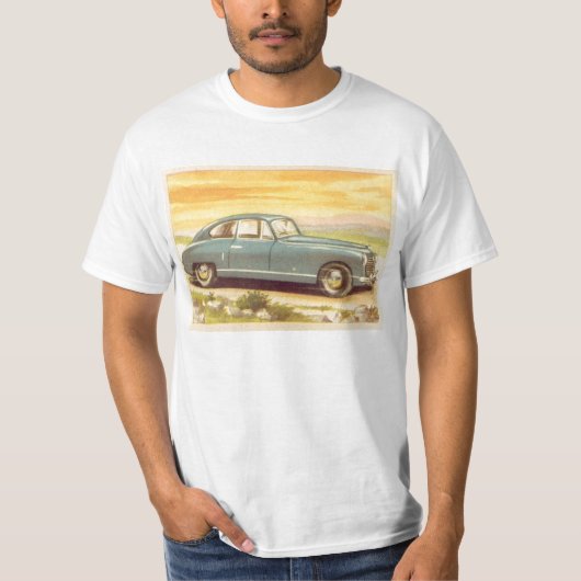ヴィンテージの自動車プリントのワイシャツ Tシャツ (正面)