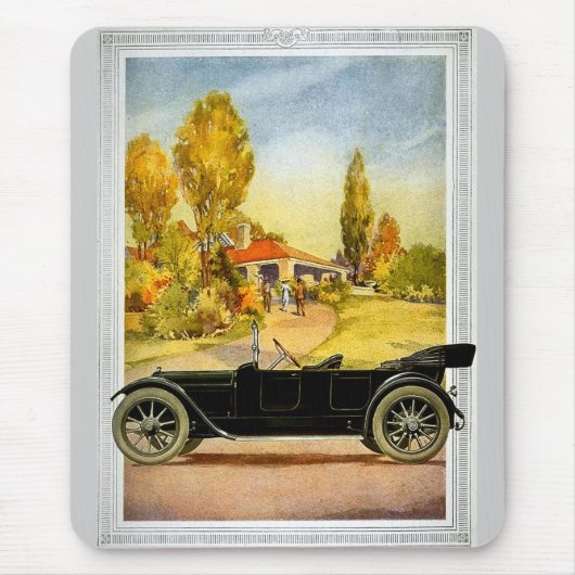 ヴィンテージの自動車広告 マウスパッド (正面)