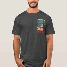 ヴィンテージの自由と正義の全米国の地図 Tシャツ