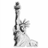 ヴィンテージの自由の女神ステッカー シール (正面)